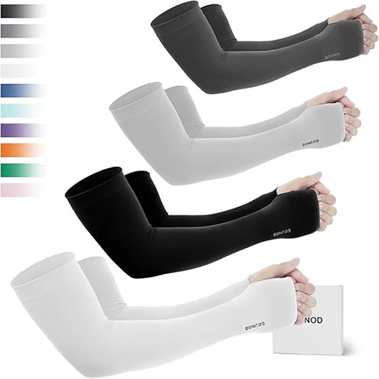 8PCS/4Pairs Mixed Color Sun Protection Sleeves Breathable Quickly Dry Arm Sleeves Driving Sports Outdoor Arm Sleeves