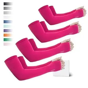 8PCS/4Pairs Mixed Color Sun Protection Sleeves Breathable Quickly Dry Arm Sleeves Driving Sports Outdoor Arm Sleeves