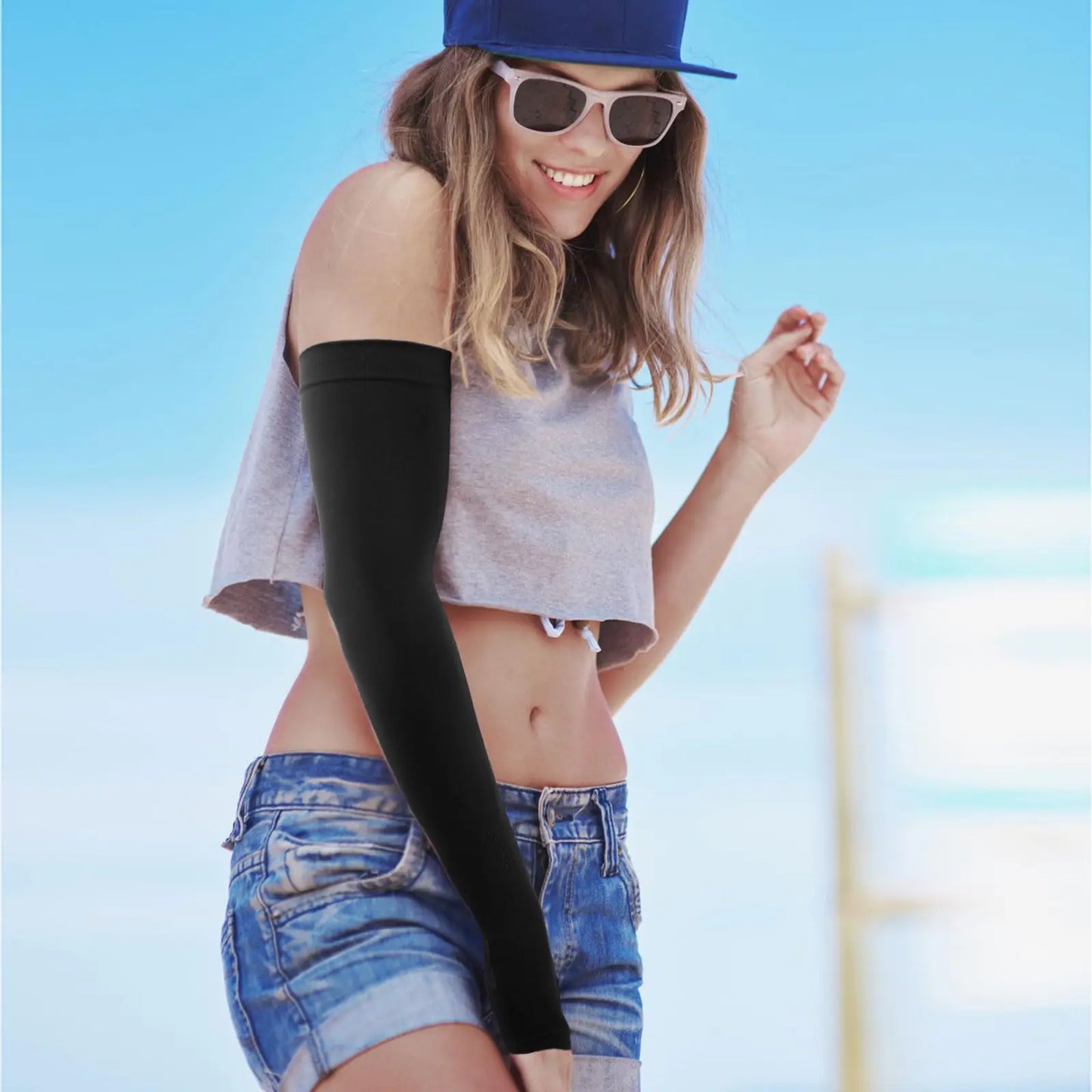 8PCS/4Pairs Mixed Color Sun Protection Sleeves Breathable Quickly Dry Arm Sleeves Driving Sports Outdoor Arm Sleeves