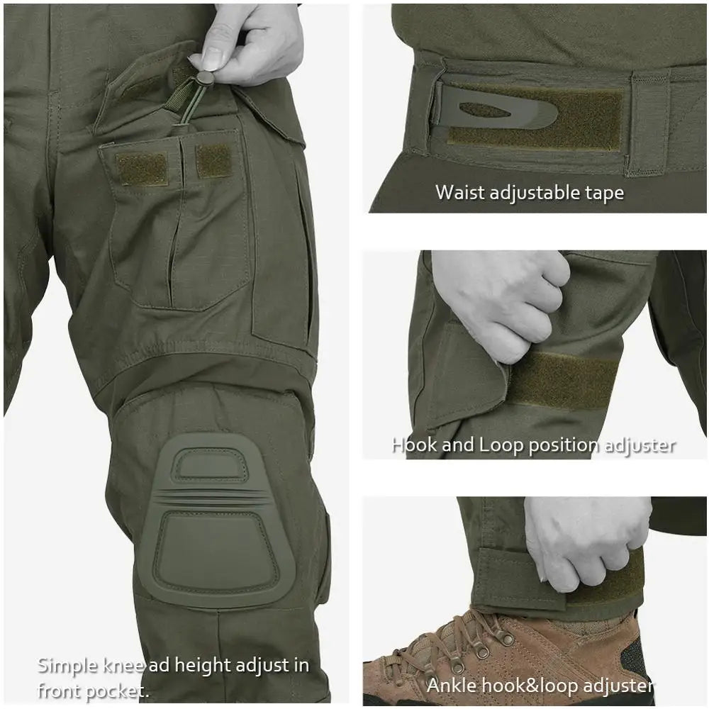 KRYDEX Combat G3 Uniform Set Outdoor Hunting Tactical Camouflage Shirt & Pants Kit Ranger Green Gen3 Clothing