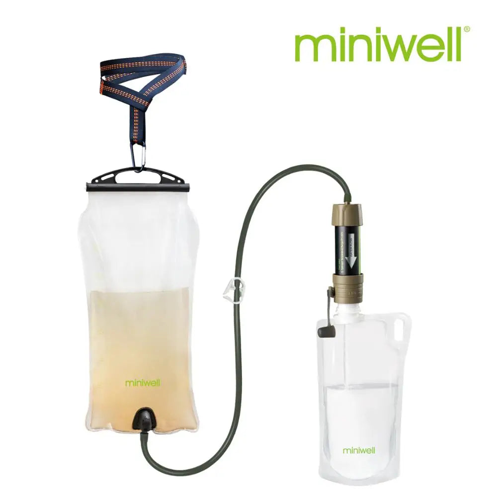 Miniwell Outdoor Gravity Water Filter System For Hiking