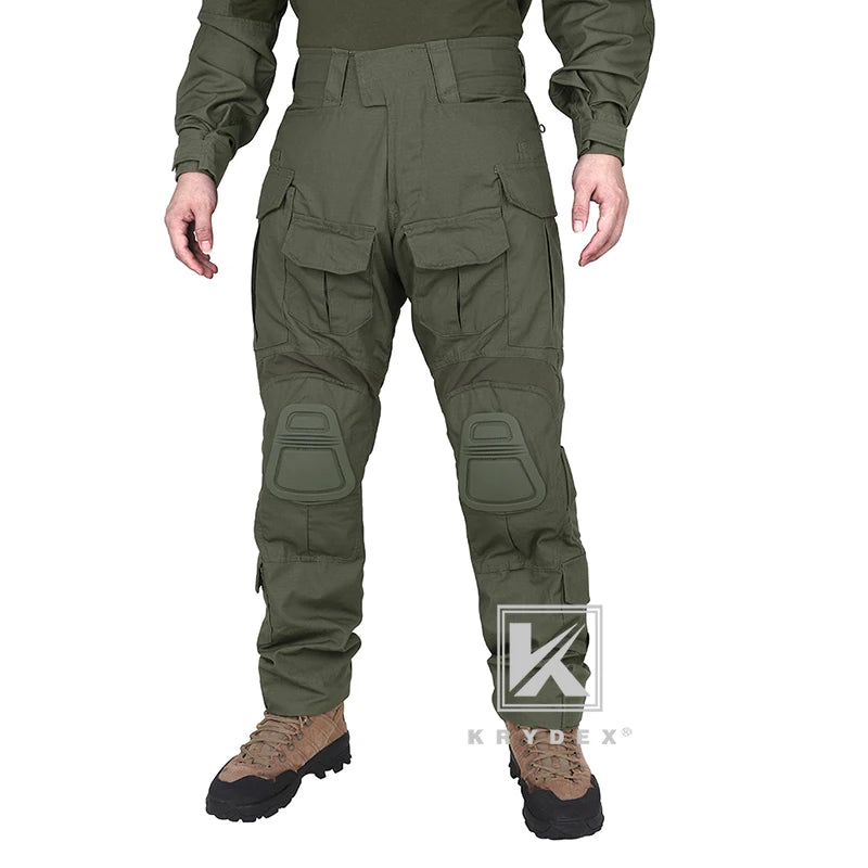 KRYDEX Combat G3 Uniform Set Outdoor Hunting Tactical Camouflage Shirt & Pants Kit Ranger Green Gen3 Clothing