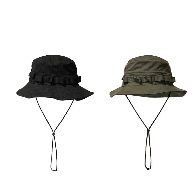 Unisex Outdoor UV Protection Wide Brim Bucket Hat Safari