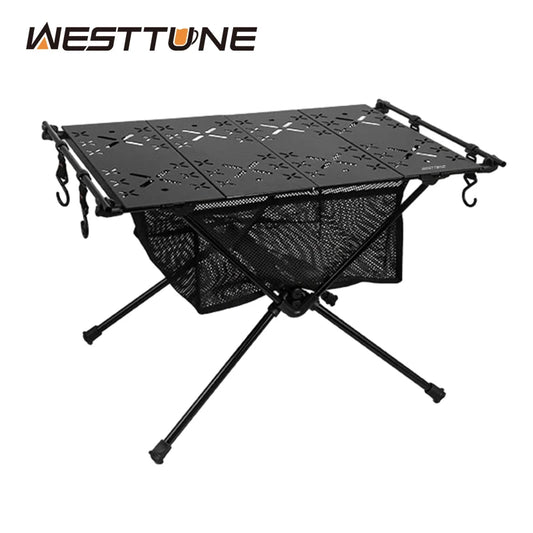 WEST TUNE Folding Camping Table Aluminum Portable Outdoor