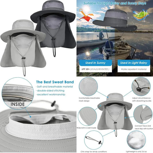 IYEBRAO Outdoor Sun Hat UV Protection Wide Brim Hiking