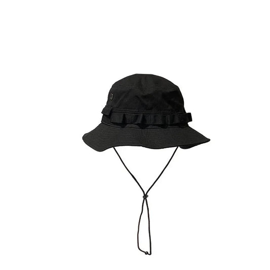 Unisex Outdoor UV Protection Wide Brim Bucket Hat Safari