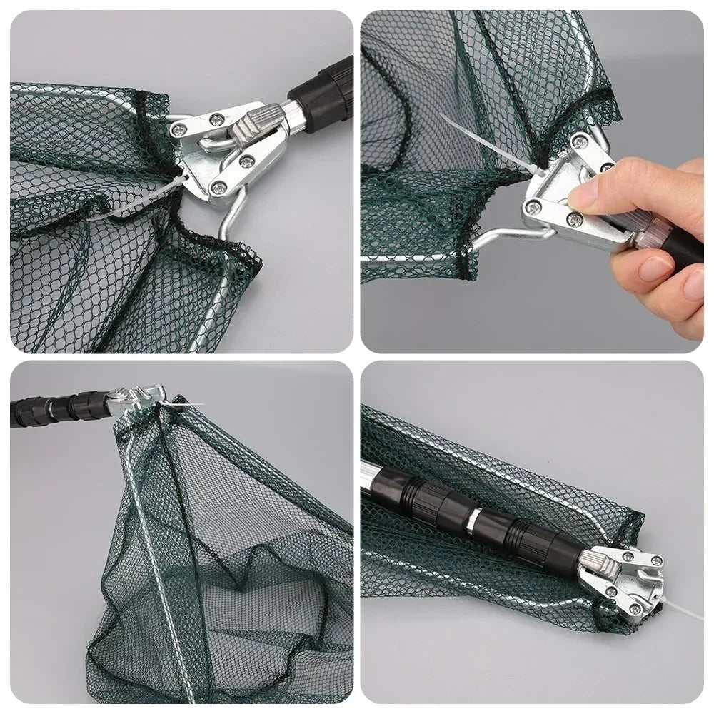 Portable Telescopic Landing Net Aluminum Alloy For Fishing
