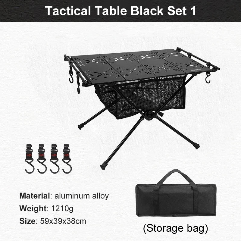 WEST TUNE Folding Camping Table Aluminum Portable Outdoor
