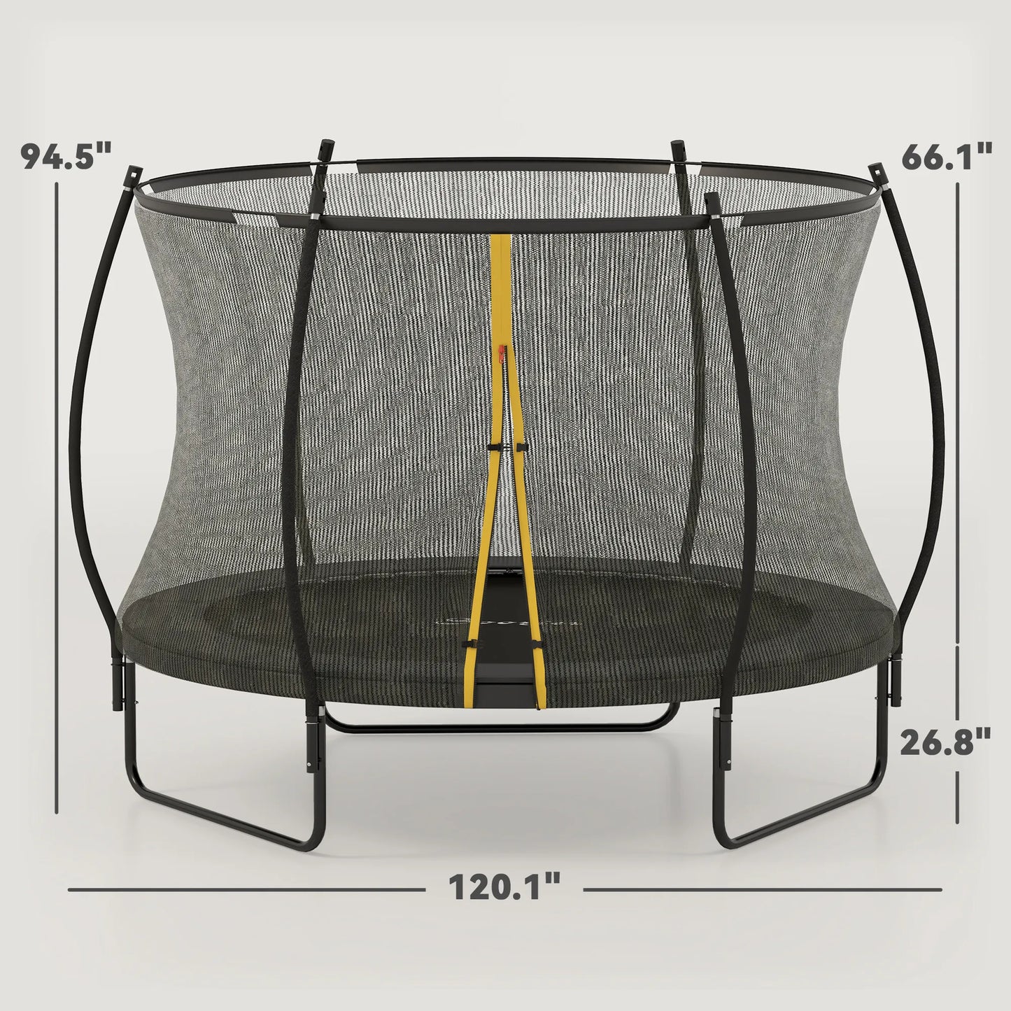Soozier Trampoline With Net Enclosure And Curved Poles
