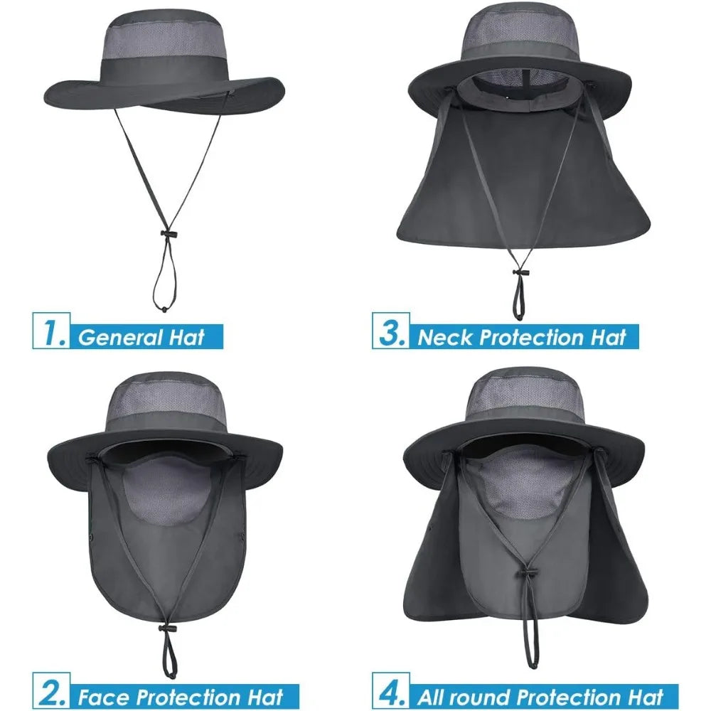 IYEBRAO Outdoor Sun Hat UV Protection Wide Brim Hiking