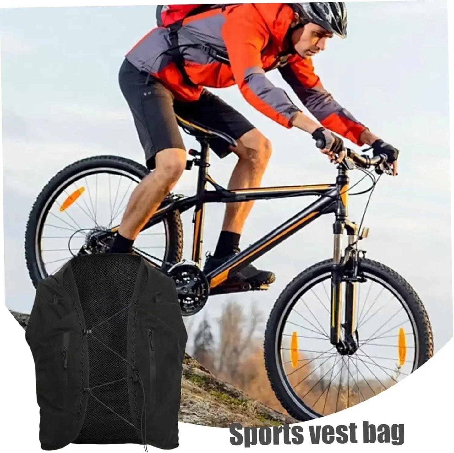 Hydration Vest Pack with 12 Pockets with Internal for Small Items Phones Wallets Keys and Towel for Jogging Biking Hiking