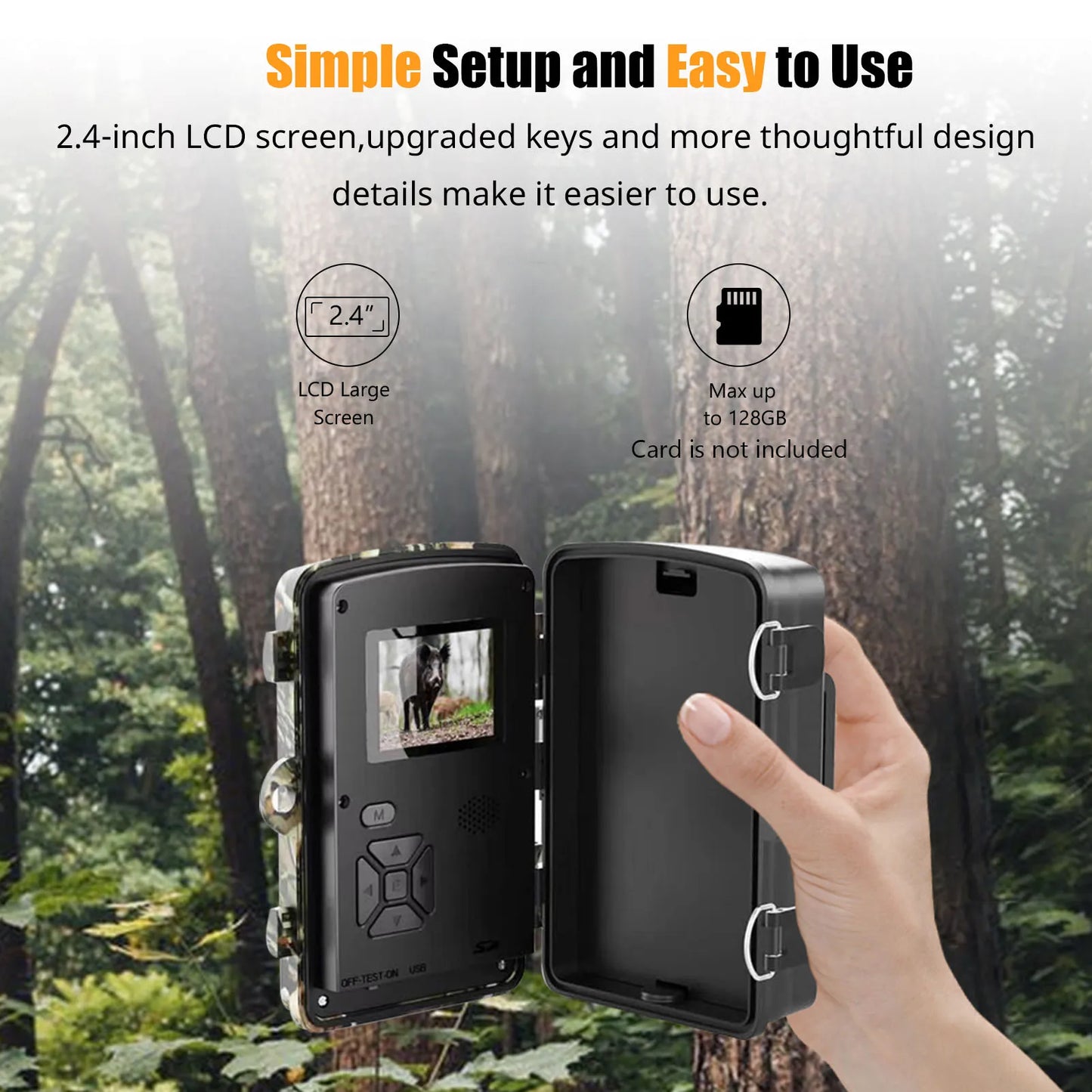 Hilitand 1080P Hunting Camera With 16MP Night Vision