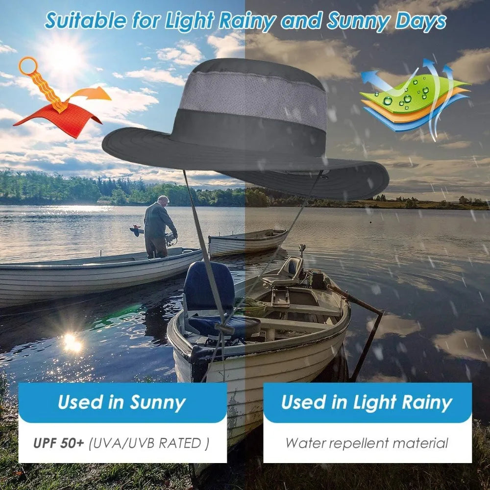 IYEBRAO Outdoor Sun Hat UV Protection Wide Brim Hiking