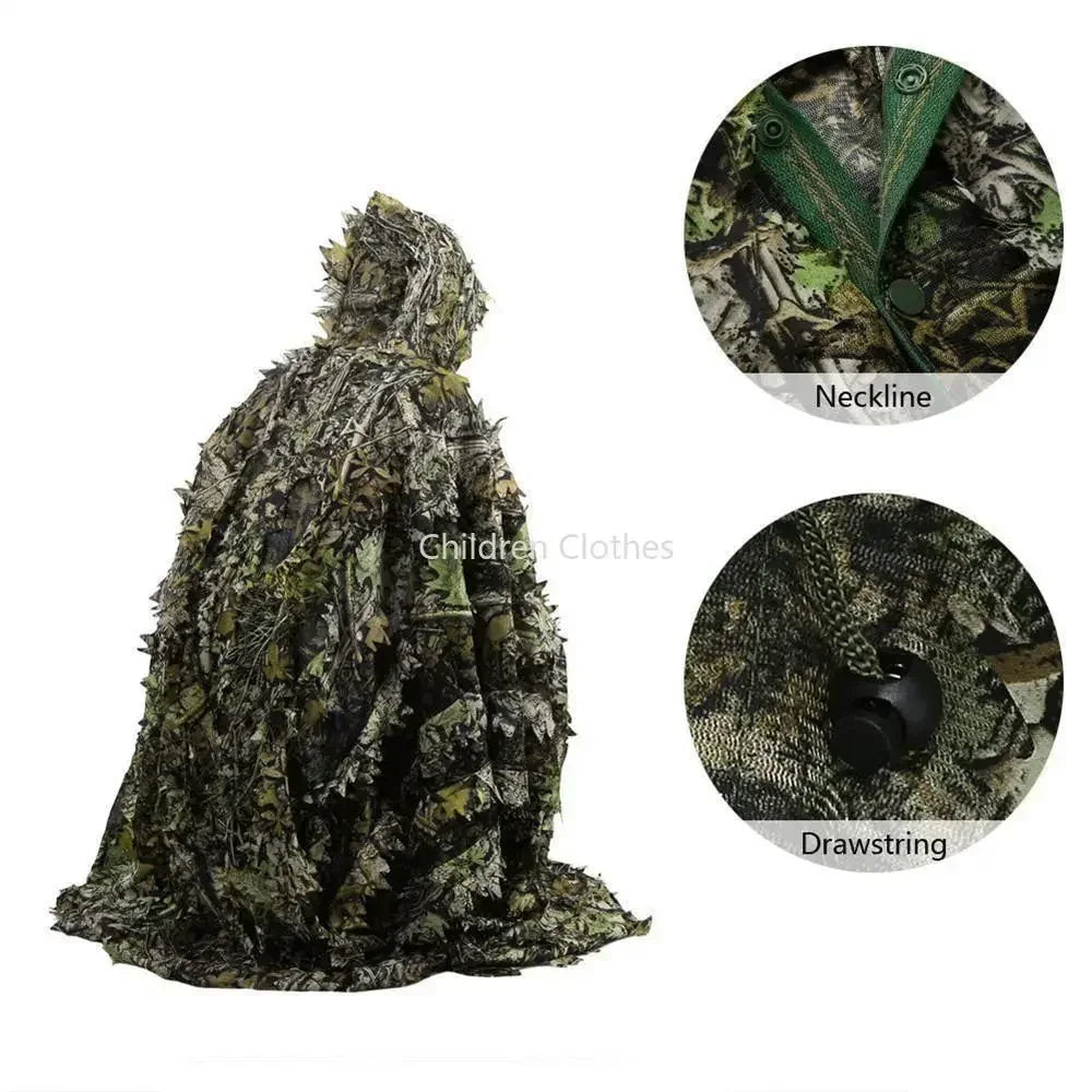3D Maple Leaf Ghillie Cloak Suit For Wildlife Photography