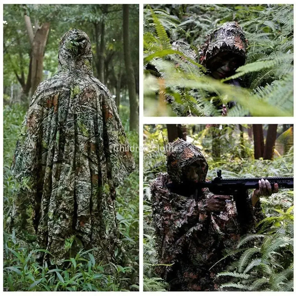 3D Maple Leaf Ghillie Cloak Suit For Wildlife Photography