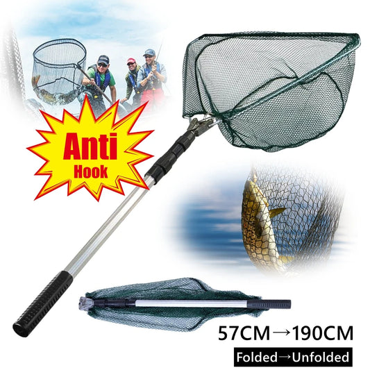 Portable Telescopic Landing Net Aluminum Alloy For Fishing