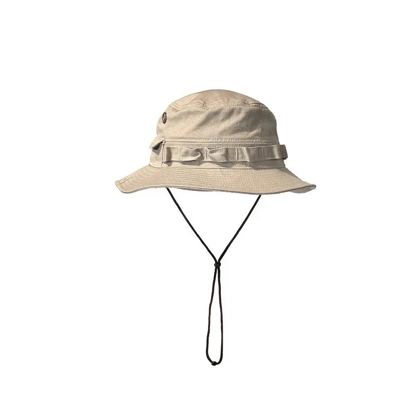 Unisex Outdoor UV Protection Wide Brim Bucket Hat Safari