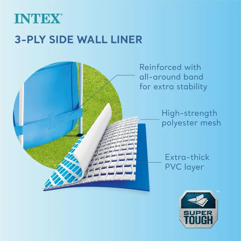 Round Above Ground Metal Frame Pool For Family Use