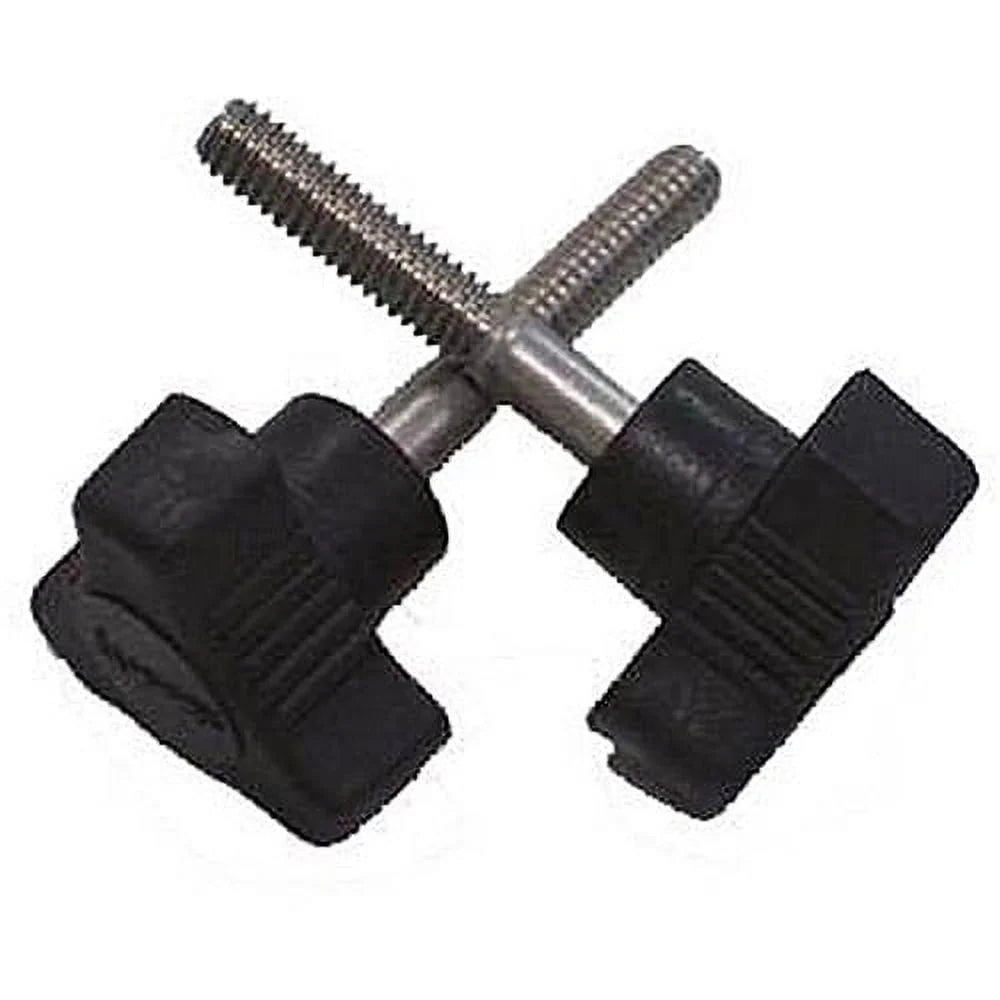 2 Pack Star Knobs Replacement Fishing Equipment 5/16 x 2 1/4 Inch Rod Holder Accessories Durable Black