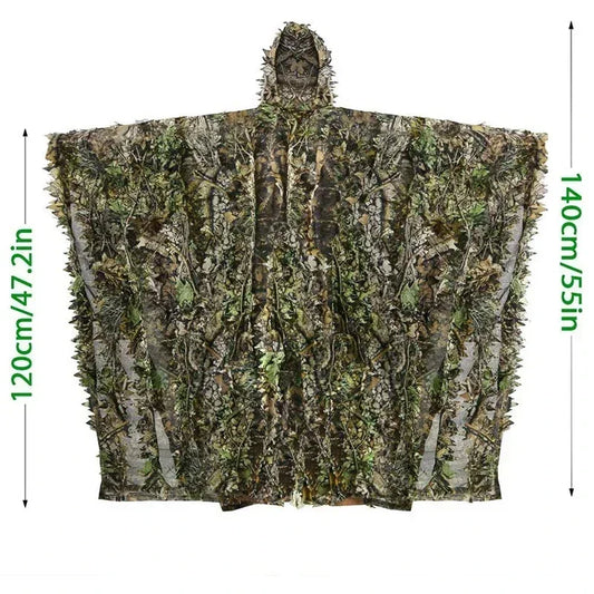 3D Maple Leaf Ghillie Cloak Suit For Wildlife Photography
