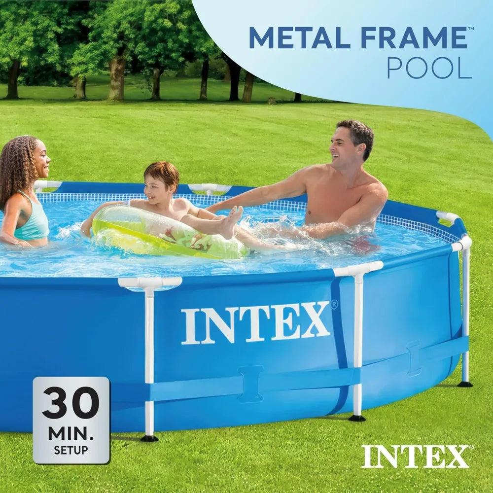 Round Above Ground Metal Frame Pool For Family Use