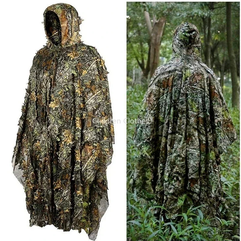 3D Maple Leaf Ghillie Cloak Suit For Wildlife Photography