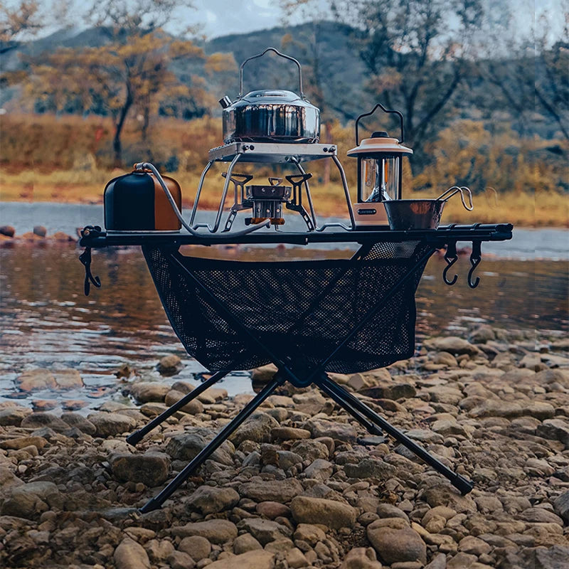 WEST TUNE Folding Camping Table Aluminum Portable Outdoor