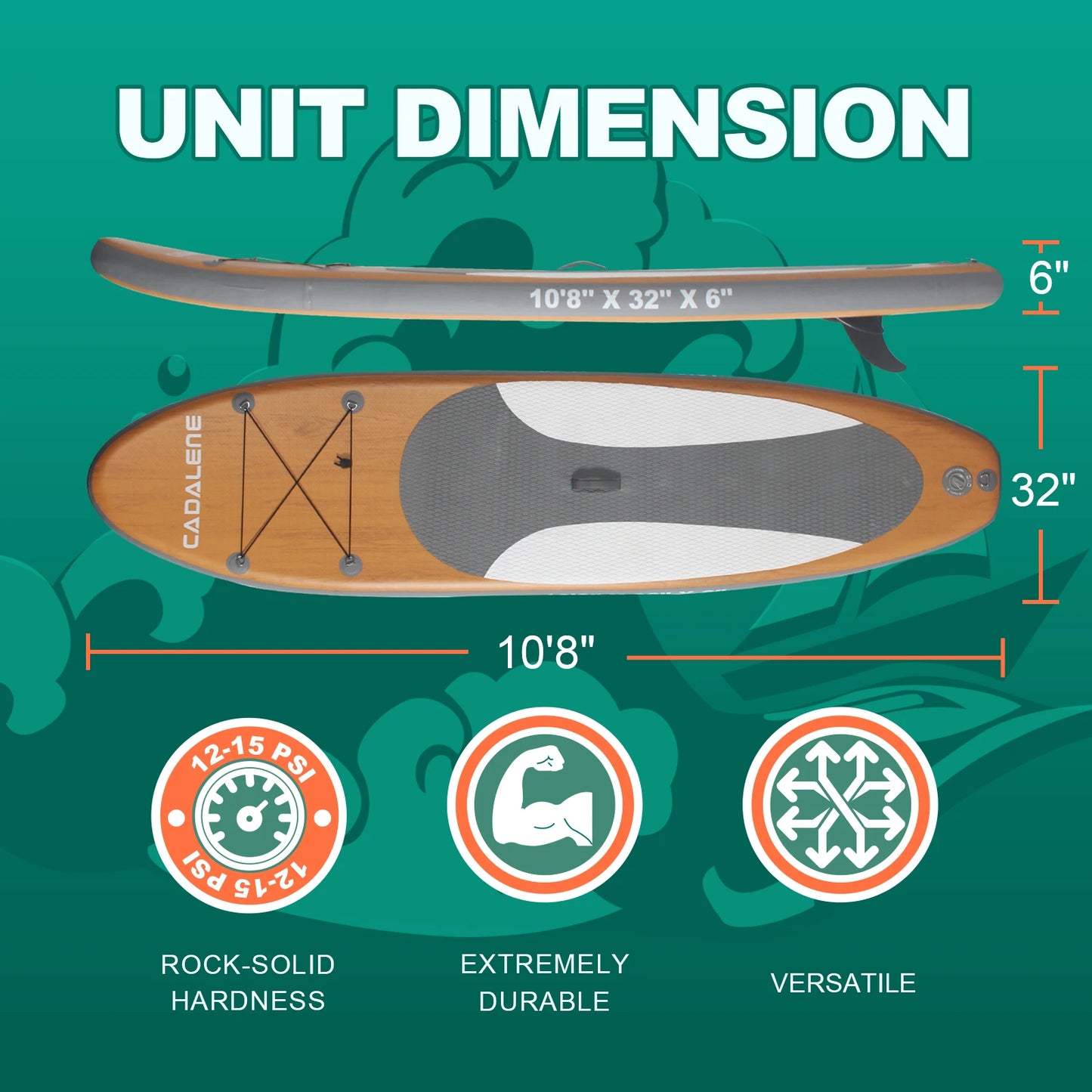 CADALENE Inflatable Paddle Board With Sup Accessories
