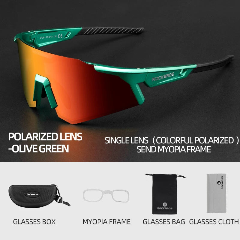 ROCKBROS Polarized Photochromic Bike Glasses Outdoor UV400 Bicycle Eyewear Sunglasses Sports MTB Road Cycling Glasses Goggles