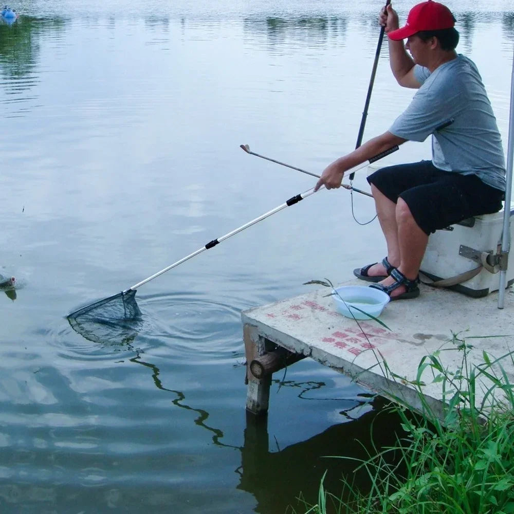 Portable Telescopic Landing Net Aluminum Alloy For Fishing