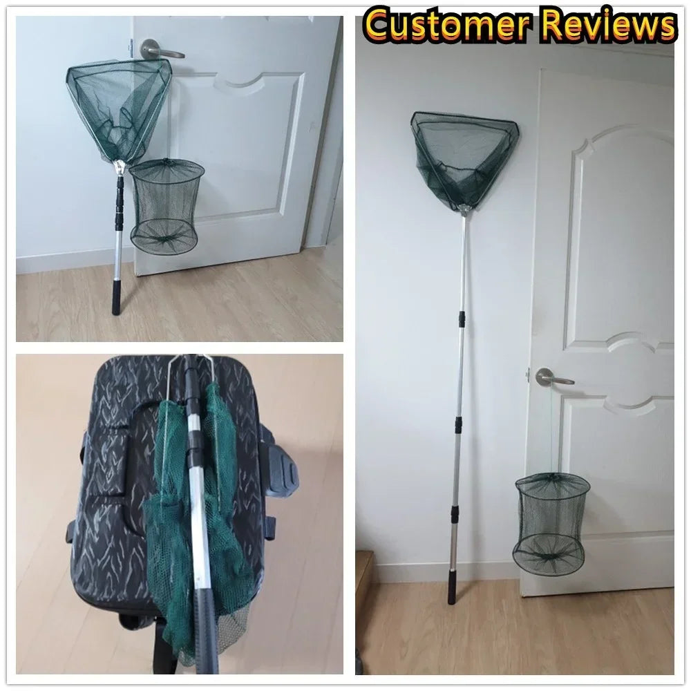 Portable Telescopic Landing Net Aluminum Alloy For Fishing