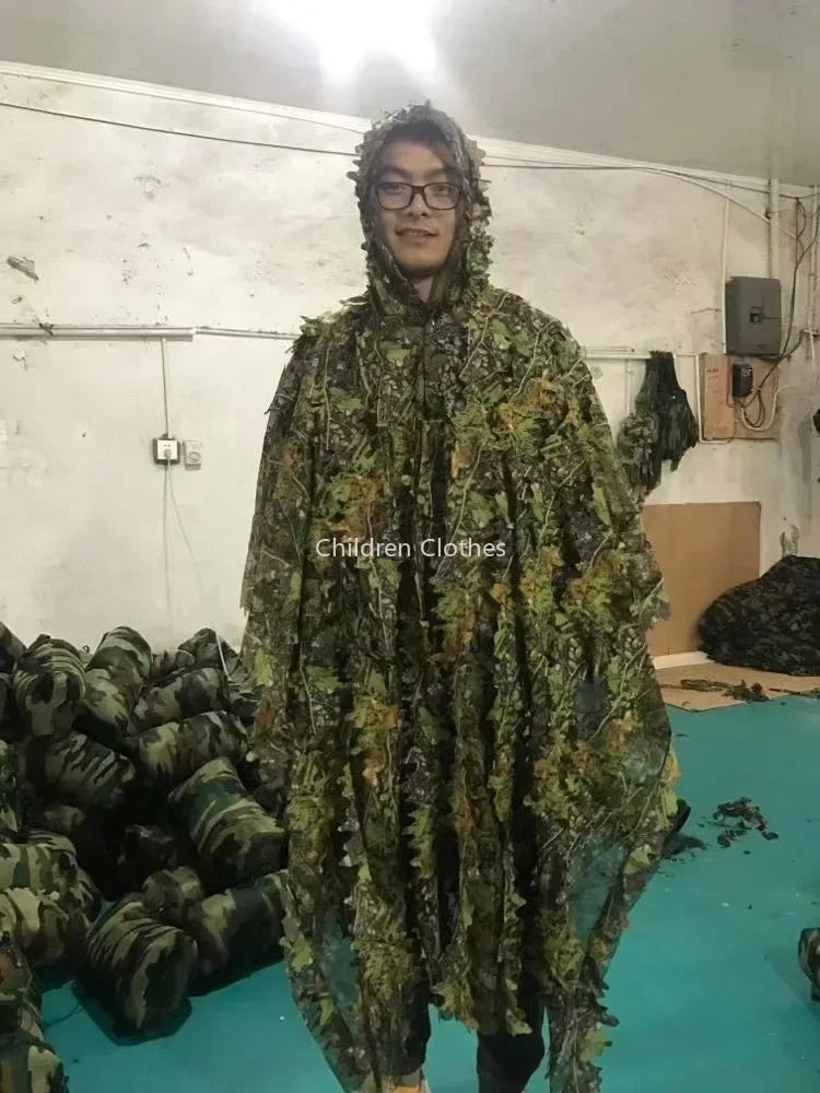 3D Maple Leaf Ghillie Cloak Suit For Wildlife Photography