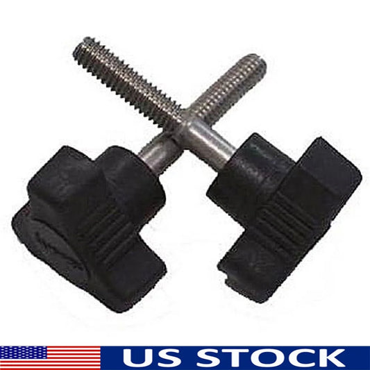 2 Pack Star Knobs Replacement Fishing Equipment 5/16 x 2 1/4 Inch Rod Holder Accessories Durable Black