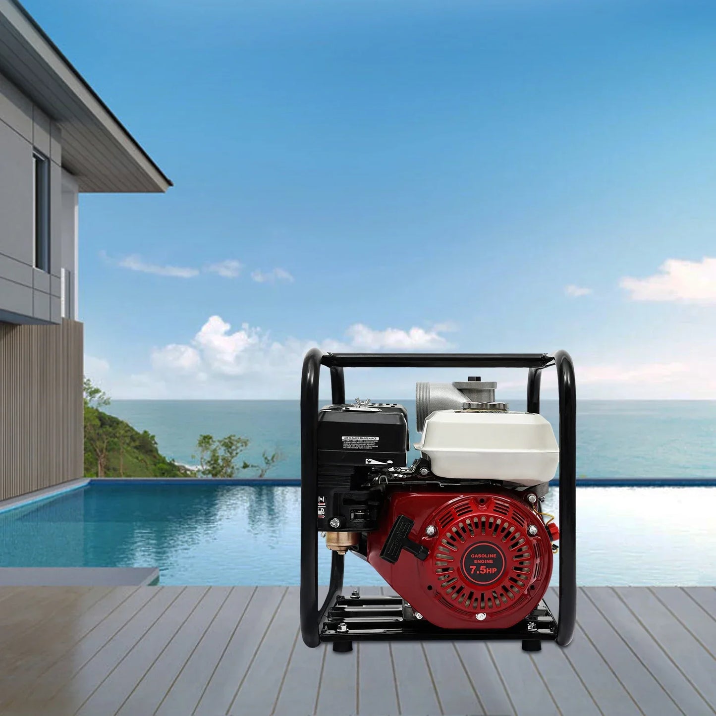 WP30 Water Transfer Pump 7.5HP  5.5kw 4-Stroke Gasoline Engine Water Pump 3600rpm Low Fuel Consumption High-performance