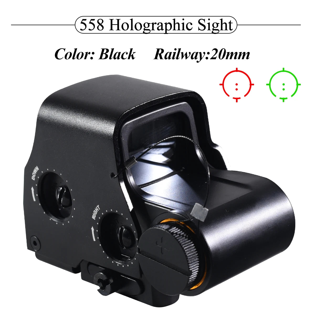 558 G33 Combo Hunting Holographic Sight Red Green Dot Reflex Tactical G43 G45 3X 5X Magnifier Sight Folding Side Flip Riflescope