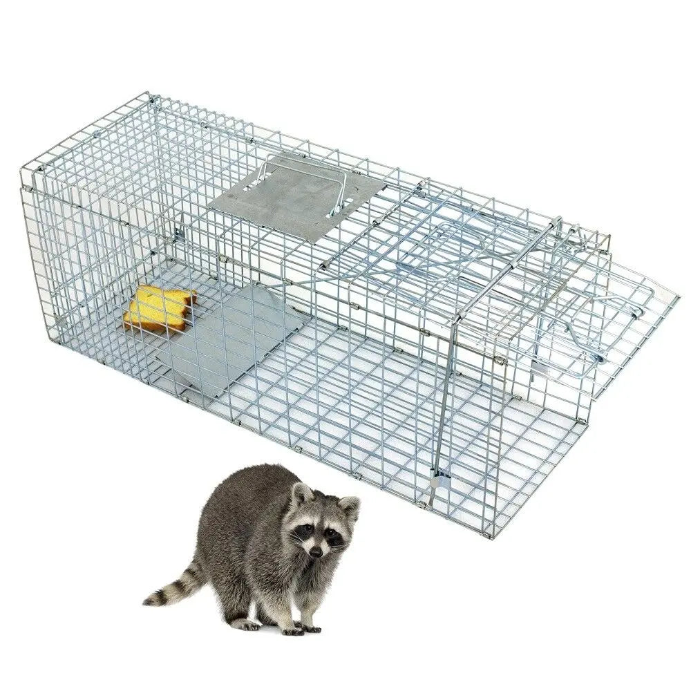 Heavy Duty Iron Animal Trap Cage for Rodents and Raccoons