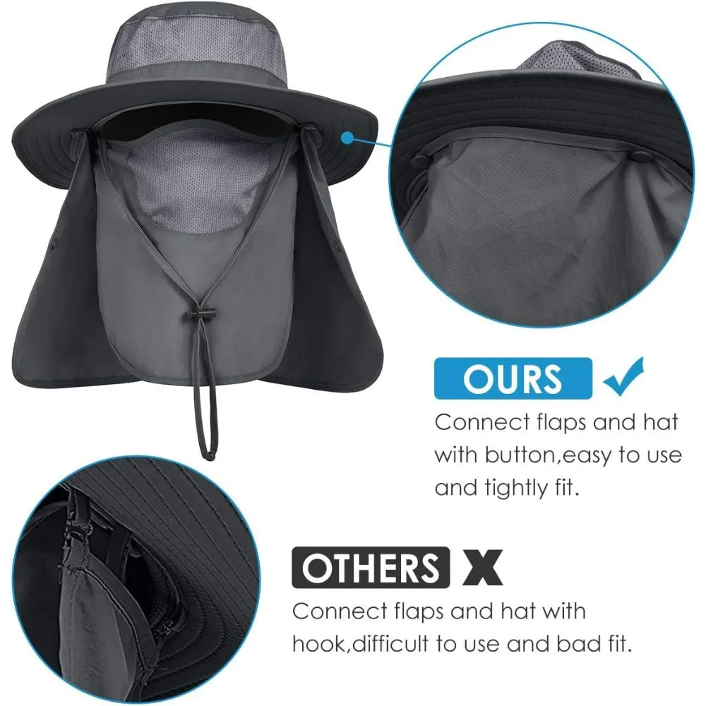 IYEBRAO Outdoor Sun Hat UV Protection Wide Brim Hiking