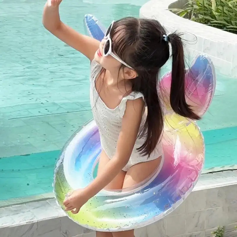 Inflatable Swimming Ring Mermaid Tail Sequin Pool Ring Floating Beach Party Toys For Adult Kids Water Play Tube Swimming Toys