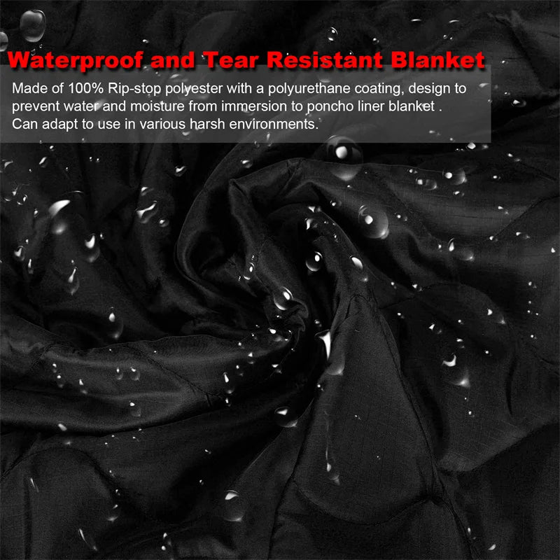 LQARMY Tactical Camouflage Water Repellent Poncho Blanket