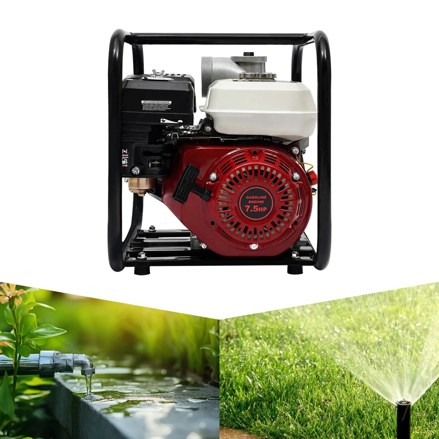 WP30 Water Transfer Pump 7.5HP  5.5kw 4-Stroke Gasoline Engine Water Pump 3600rpm Low Fuel Consumption High-performance