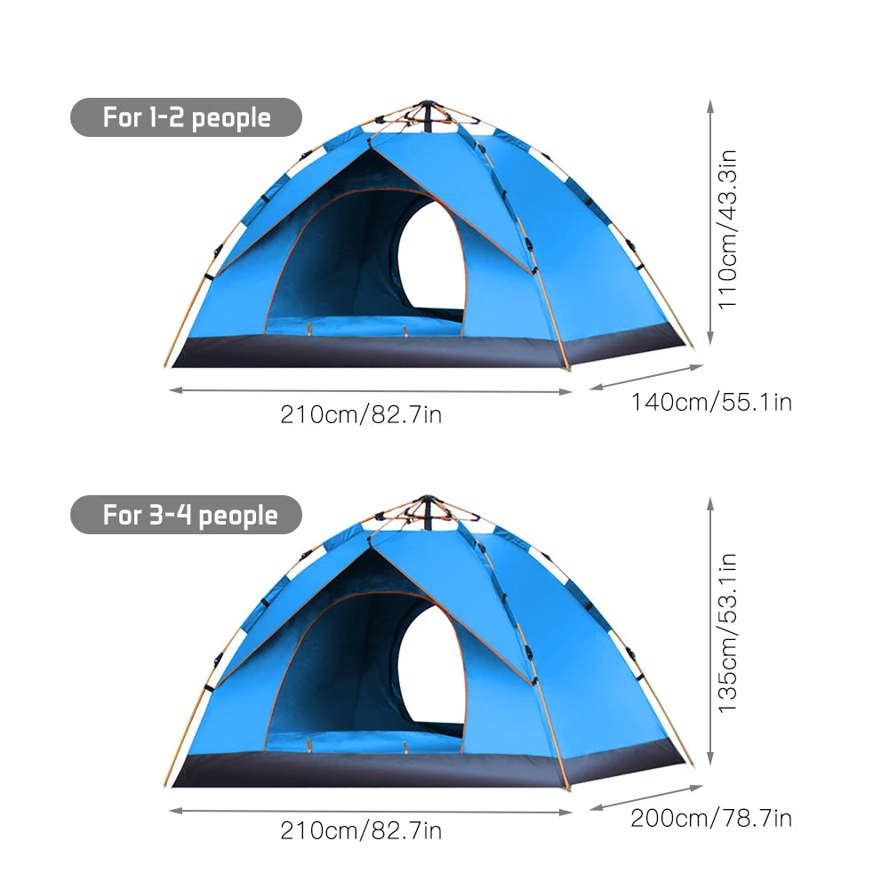 Building Instant Pop Up Tent Camping Water Resistant