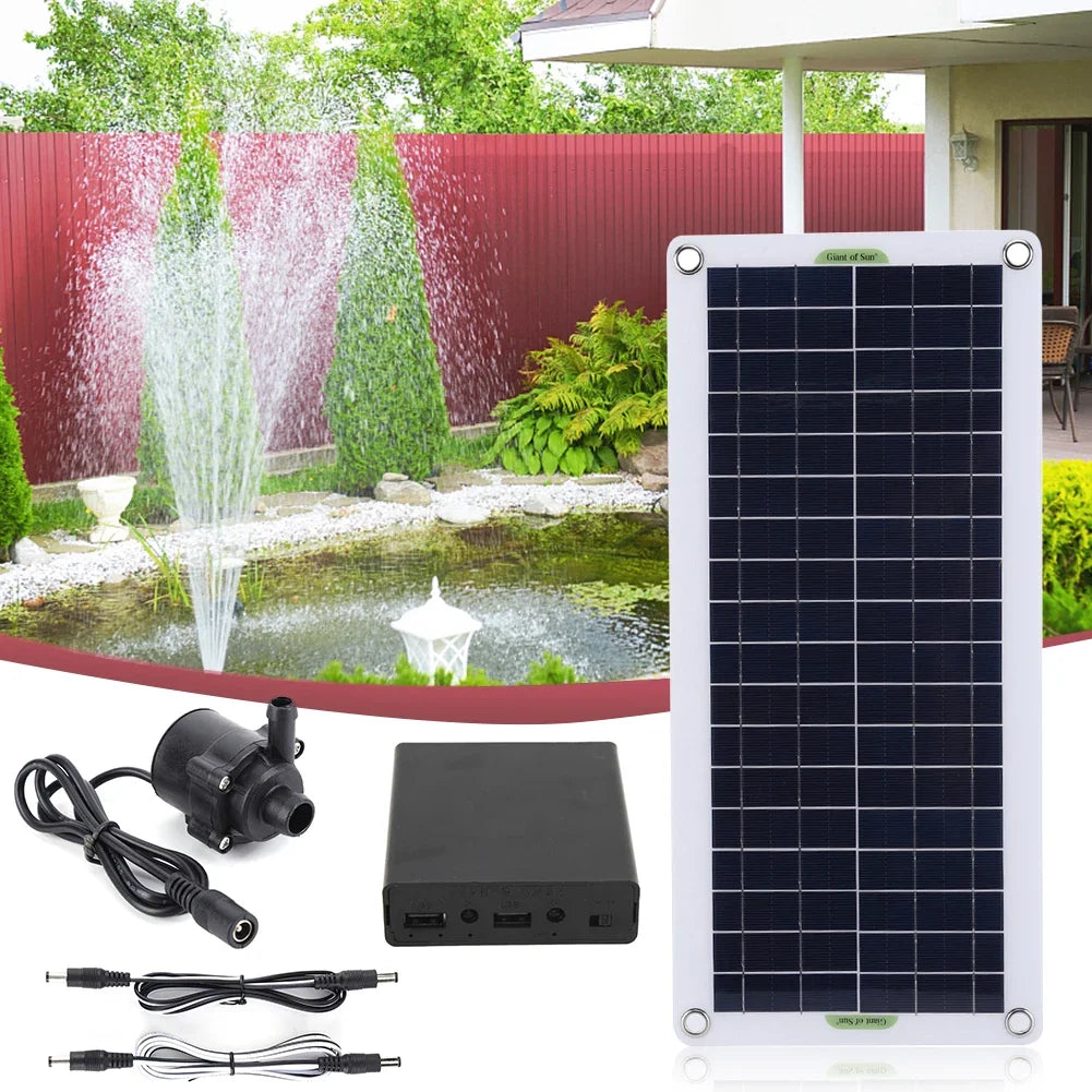 30W 800L/H Fountain Panel Pump Mini Solar Power Panel Water Pump Watering System Energy Saving Kits for Pool Garden Decoration