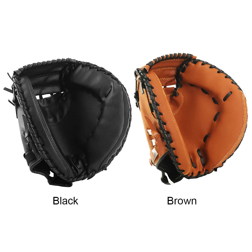 Baseball Glove PU Leather Baseball Fielding Glove Thicken Beginner Play Training Wear-resistant Catcher Mitt for Outdoor Sports